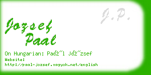 jozsef paal business card